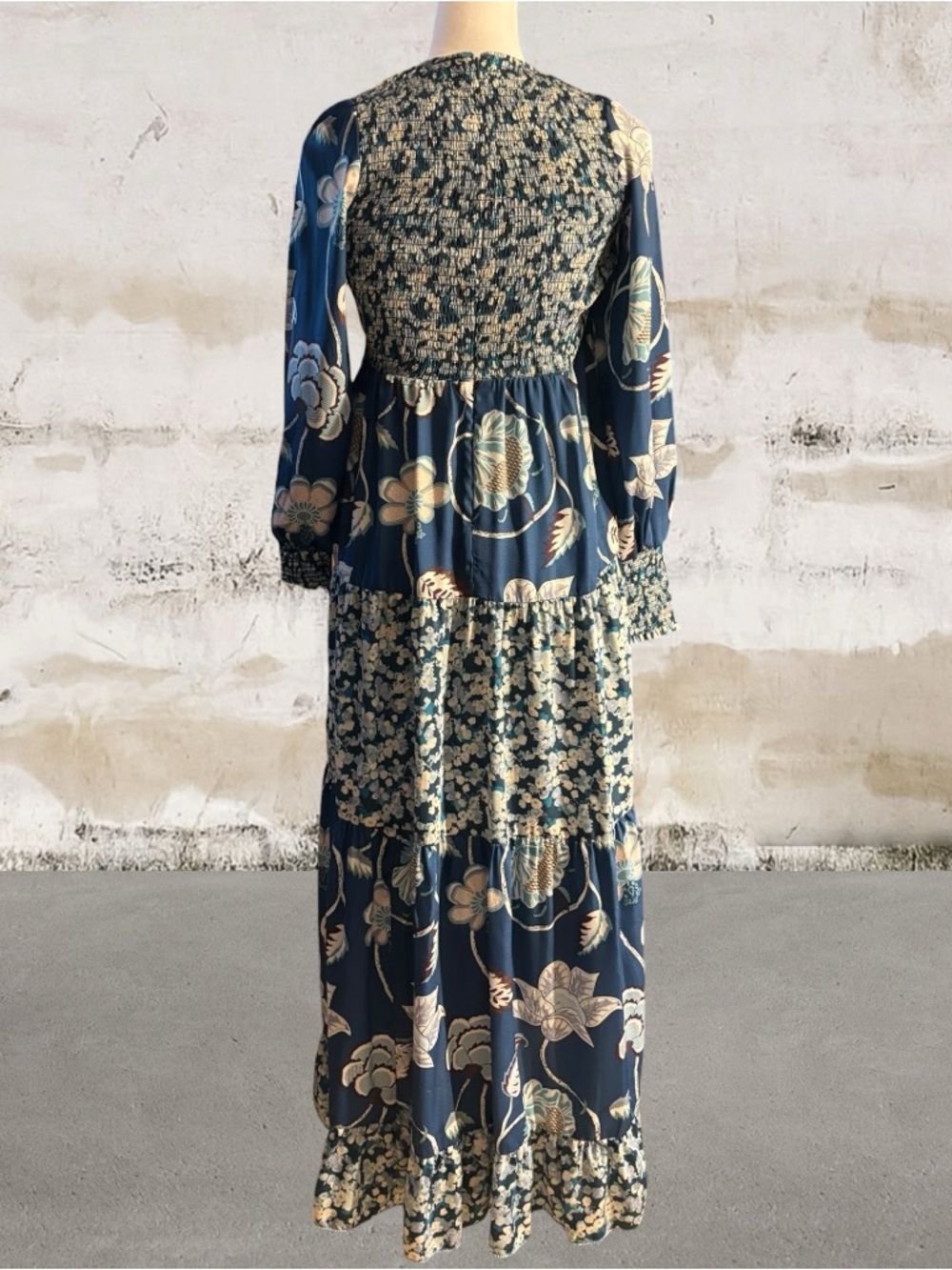 Tuckernuck Blue Geranium Floral Libby Maxi Dress Size XS - Picture 4 of 6